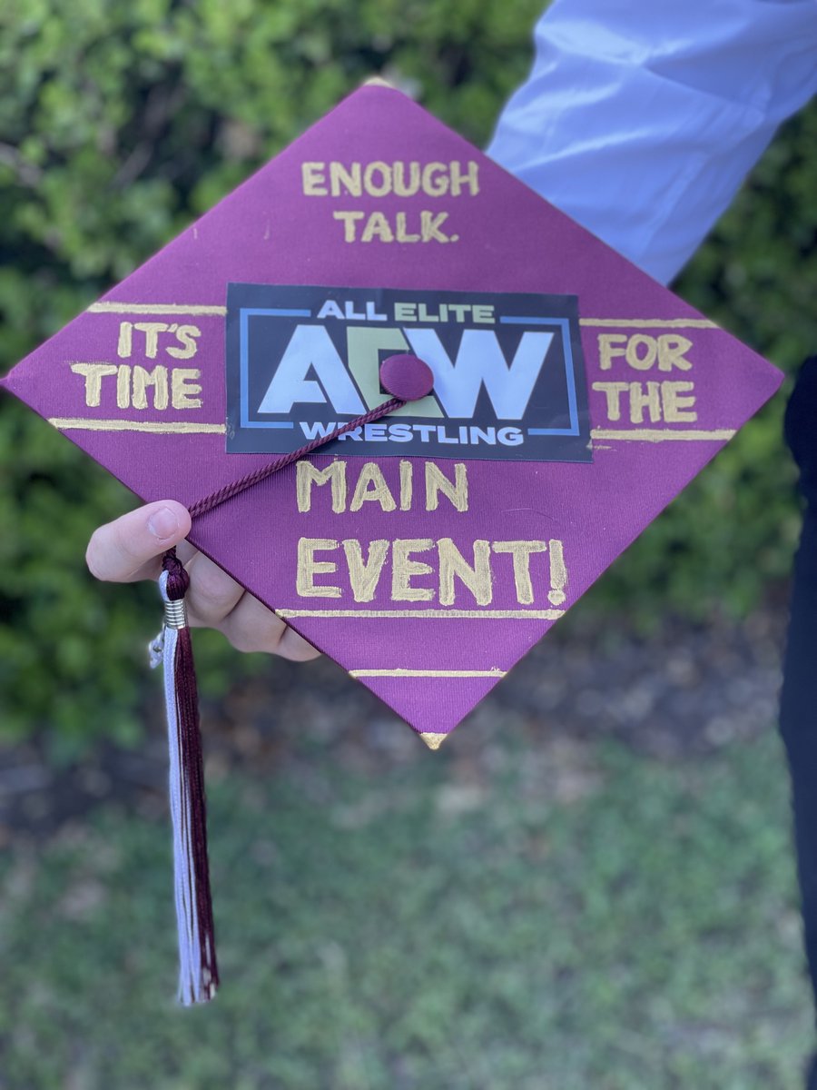 It’s Friday. You know what that means- graduation! Who else am I going to quote on my cap but <a href="/TheMarkHenry/">Mark Henry</a> and <a href="/AEWonTV/">AEW on TV</a>?