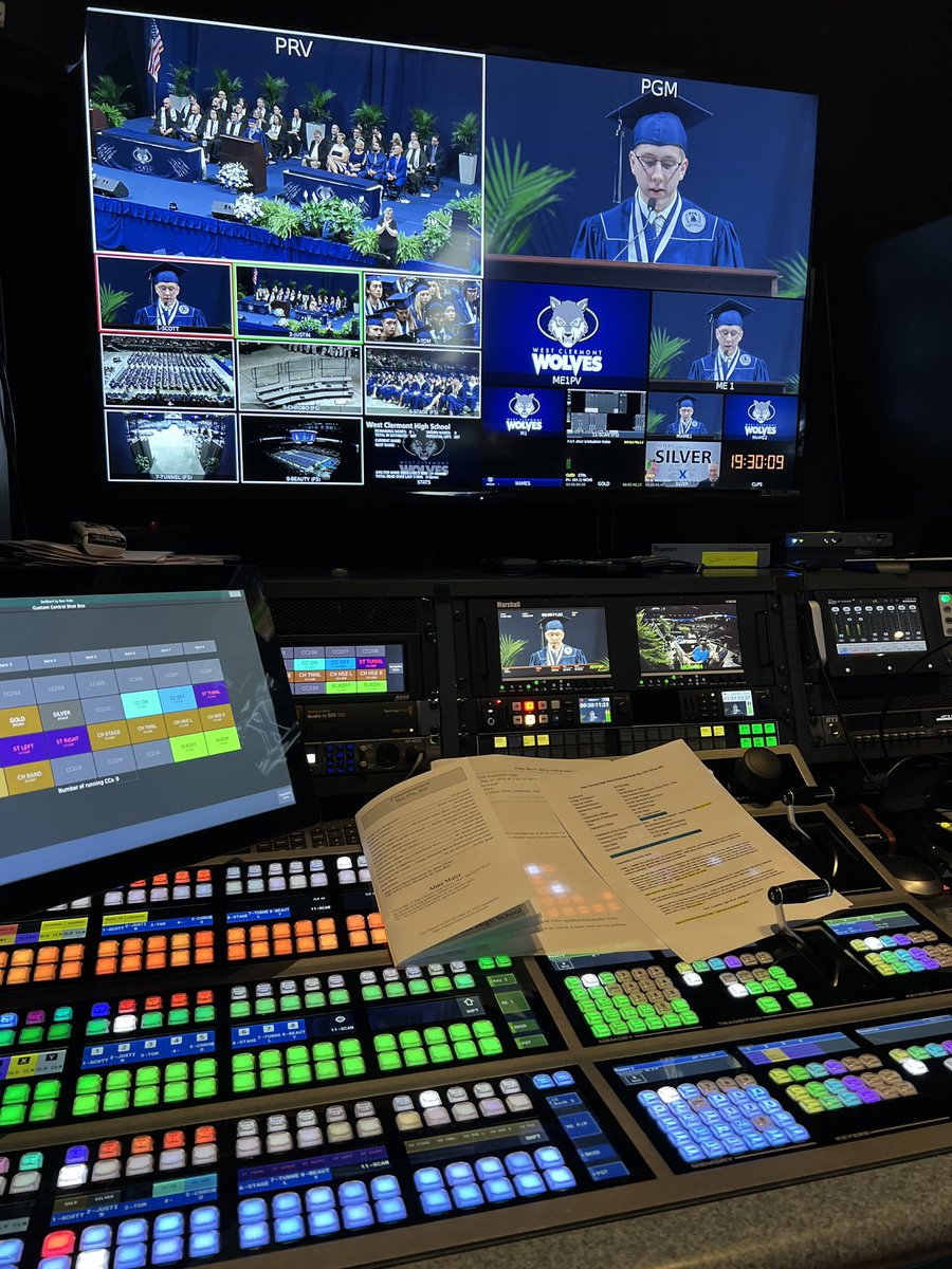 Watching the WC graduation via live stream. My husband <a href="/ChrisSchaaf/">Chris Schaaf</a> is directing the show. Always a fun night when our two worlds collide. Best of luck to these WC seniors! <a href="/WestCler/">West Clermont Schools</a> #wcconnects 👩‍🎓 👨‍🎓