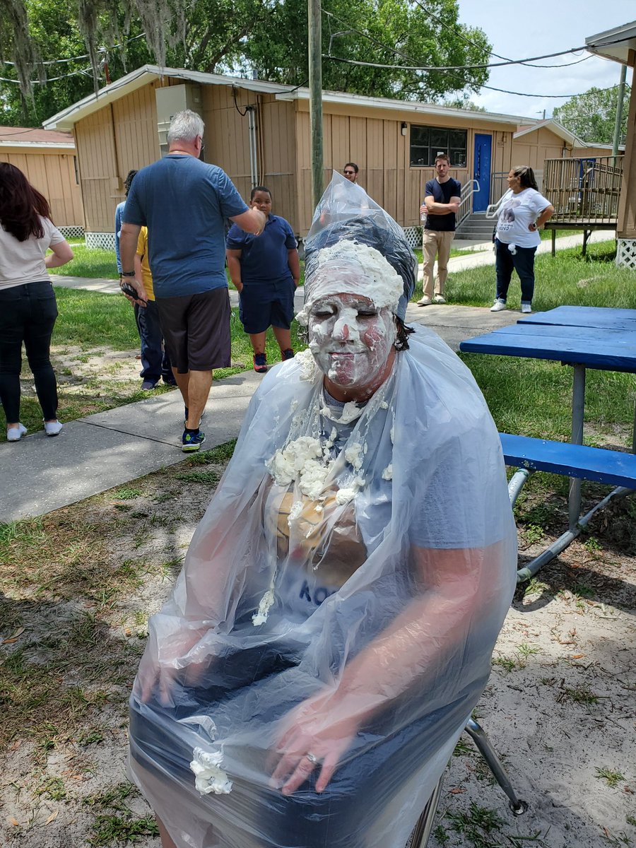 Our Admin are great sports!! 
End of the year, end of testing shenanigans 🥧