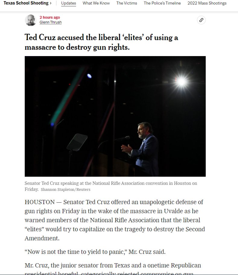 Fuck you <a href="/tedcruz/">Ted Cruz</a>.  Your bullshit rhetoric has led to a lot of dead Americans, especially kids. Call me liberal elite or any other name you want.  My daughter died because of your failures.  Her blood is on your hands.  I am Jaime's dad, and I will not stop until you are fired.
