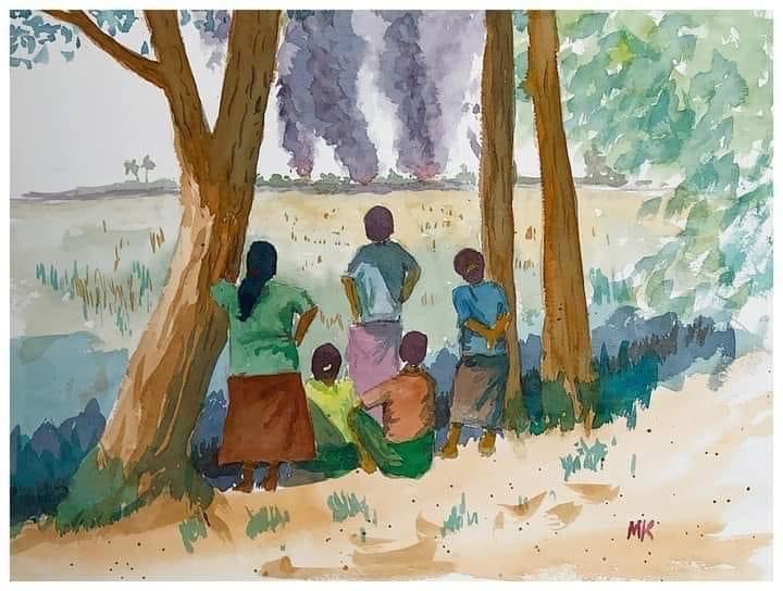 Min Aung Hlaing’s troops have been setting fire throughout #Myanmar. 

ဒီအိမ်ကို ဆောက်ဖို့
ငါ့သားလေးက သူများနိုင်ငံမှာ
ကျွန်ခံခဲ့ရတာ" လို့
အော်ဟစ်နေတဲ့အခန်းမှာ 
သရုပ်ဆောင်သူ အဘွားအို ရူးသွားတယ်။

မောင်ရေချမ်း