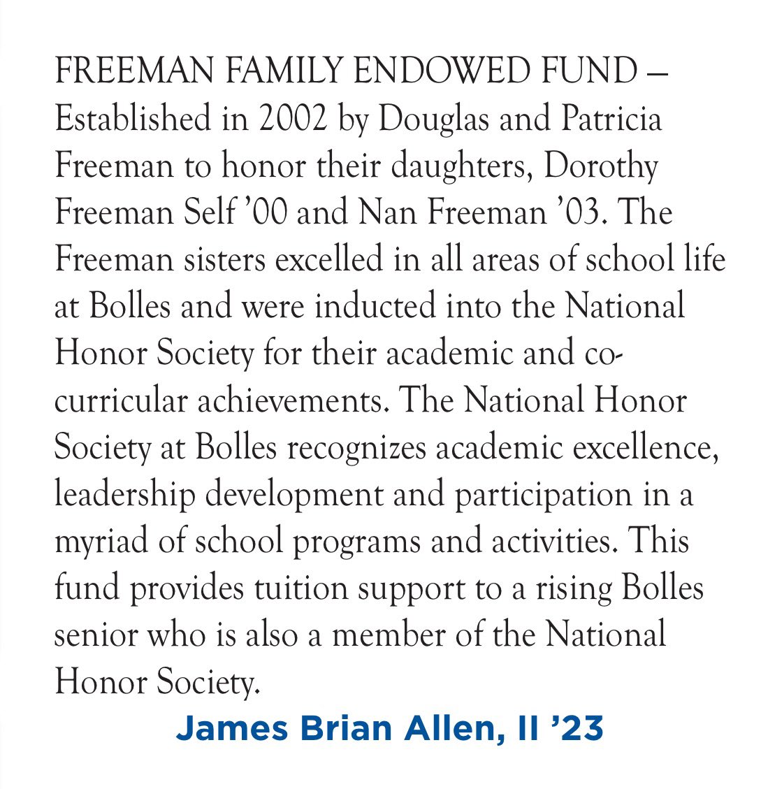 Thank you to the @BollesSchool for awarding me the Freeman Family Award! I am beyond thankful to be the recipient of this great honor. Go Dawgs!!! @hodges_Bolles @Bolles_Football