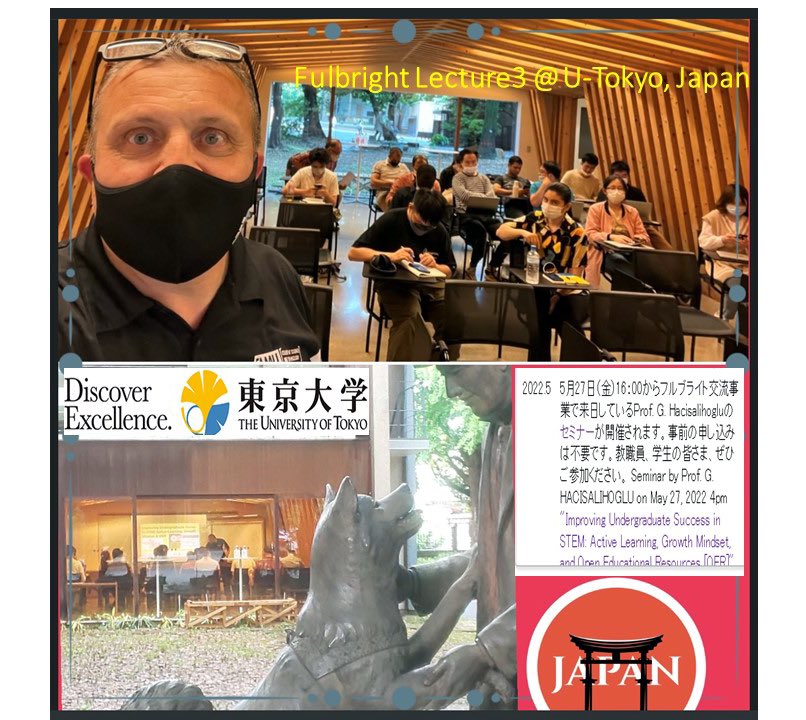 Just gave my #Fulbright Lecture3 at Univ.Tokyo Japan focused on #STEM undergraduate success #activelearning #mindset <a href="/WorldLearning/">World Learning</a> #UTokyo <a href="/FulbrightPrgrm/">The Fulbright Program</a>
