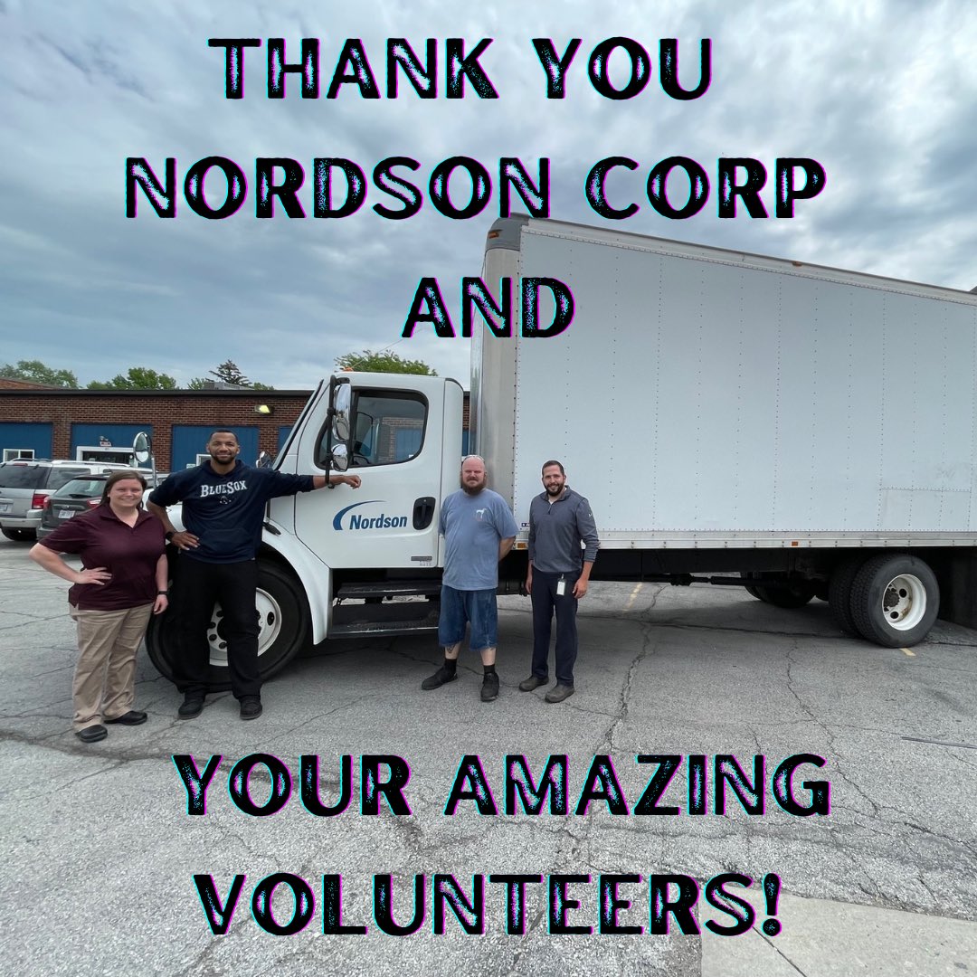 stand4somegood's tweet photo. Thank you @Nordson_Corp for helping us move all of our donations to the distribution site!  You are incredible and we are truly grateful! https://t.co/RnTiFBTTzN