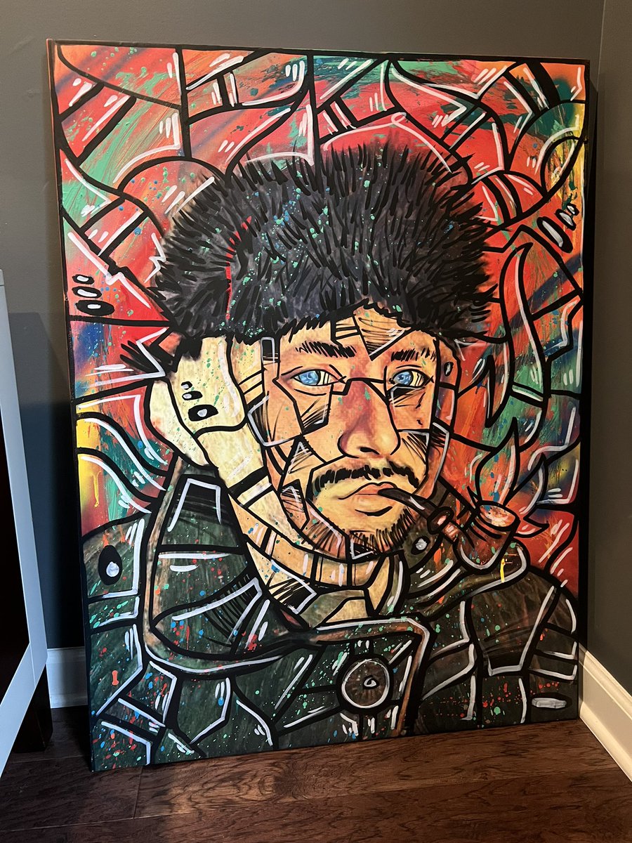 Just got home to find my custom Markduša portrait by <a href="/rocsolmiami/">Roc Sol 🎨👨🏻‍🎨</a> had been delivered! 

Looks even better than I expected my man! Thank you so much!! 😊😊

Oh yeah…  HAPPY BIRTHDAY 🎈🎉🎁🎂