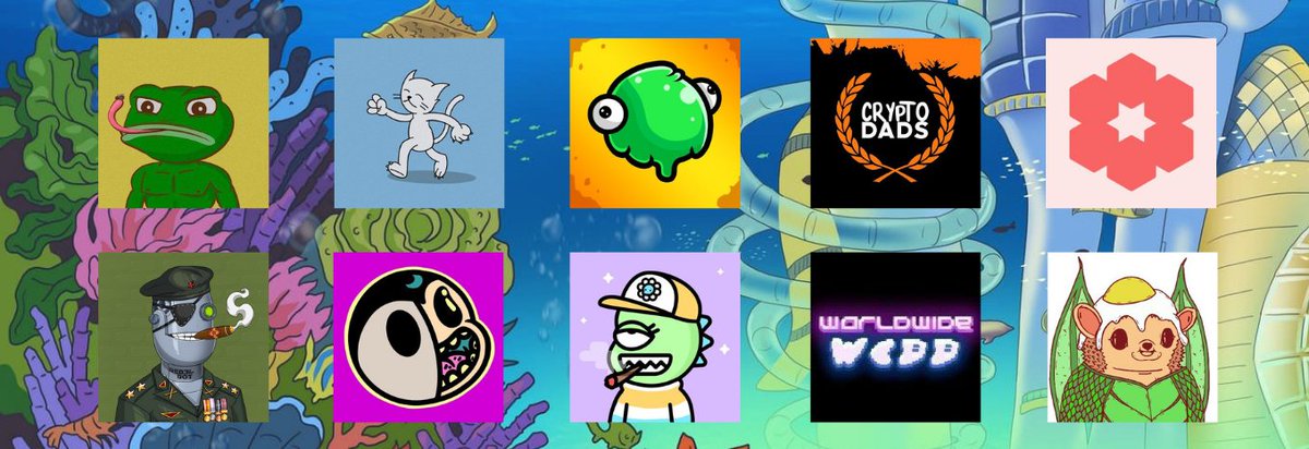 SSoW 4Eth Project Floor Sweep 🌊

Top 10 Projects Moving on to our #TogetherWeWhale Sweep Week! 🧹

@Worldwide_WEB3 <a href="/CryptoDadsNFT/">CryptoDads ♨️</a> @QuillerLabs <a href="/Cosmodinos/">Cosmodinos</a> <a href="/ThePlagueNFT/">The Plague Of Frogs 🐸</a> <a href="/GoobersNFT/">Goobers</a> <a href="/Cryptoon_Goonz/">Goonz</a> <a href="/REBEL_BOTS/">Rebel Bots</a> <a href="/FelineFiendz/">Fiendz</a> <a href="/surge_women/">Surge</a>