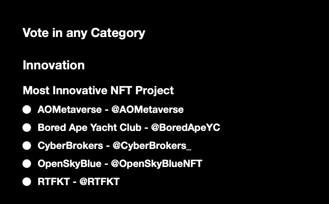 You know what to vote✅🌐
nft.nyc/awards