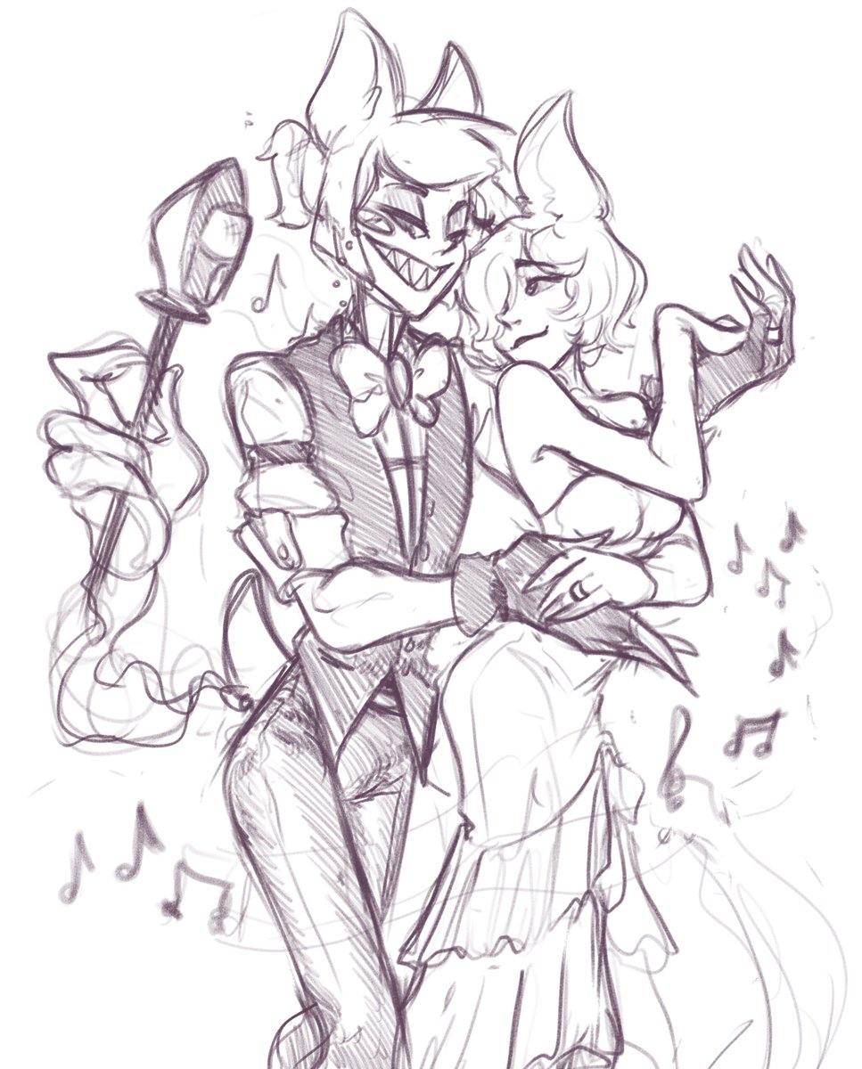 AlastorsDoeWife's tweet photo. Lovely sketch by @Insa_115 <3
"Let us dance like we once did, my love.~"
#HazbinHotel #HazbinHotelAlastor #HazbinHotelOC #HazbinHotelFanart #Alastor #Ocxcanon #RadioVoodoo https://t.co/08xA1u8bTb
