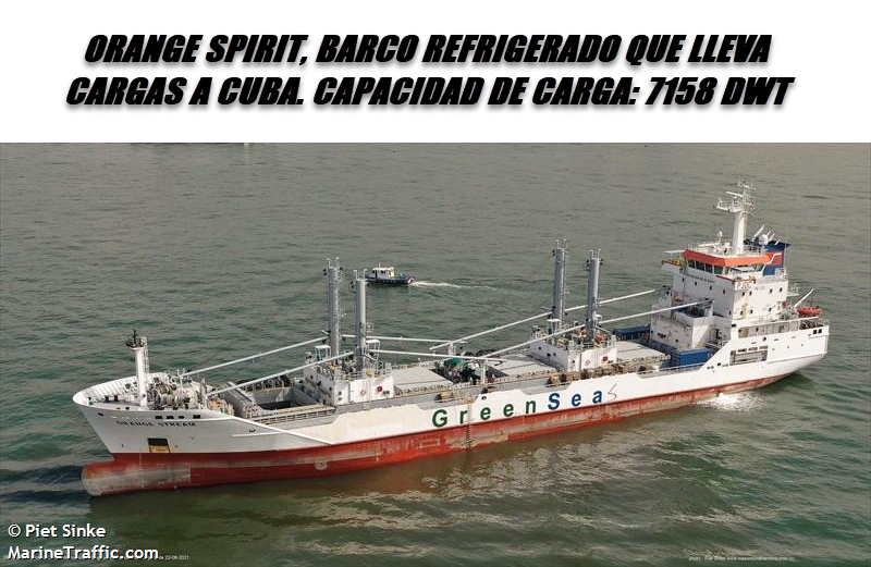 FlconEYES's tweet photo. 🛰⚓️#ORANGESPIRIT #IMO9795969 9795969
Barcos que logran volar #BloqueoEEUU
Régimen compra otro barco refrigerado con pollo para croquetas #PRODAL y antojos para el @PartidoPCC
Llega: 30 Mayo
Ruta: #NewOrleans #PortMobile - #Habana
#HappeningNow #OSINTCuba #cubarcos #Cuba #27May https://t.co/k1Fvzk90nW