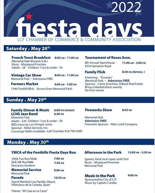 La Cañada Flintridge on Twitter "Get ready for Fiesta Days and Music