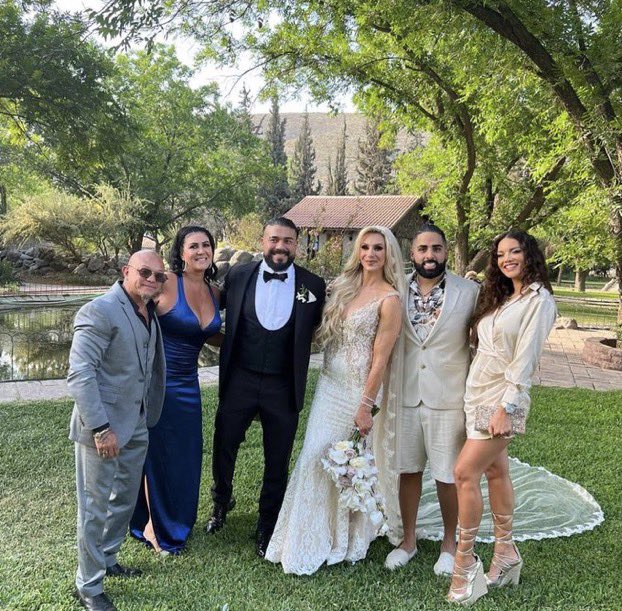 Photos/videos from Charlotte Flair and Andrade El Idolo's wedding