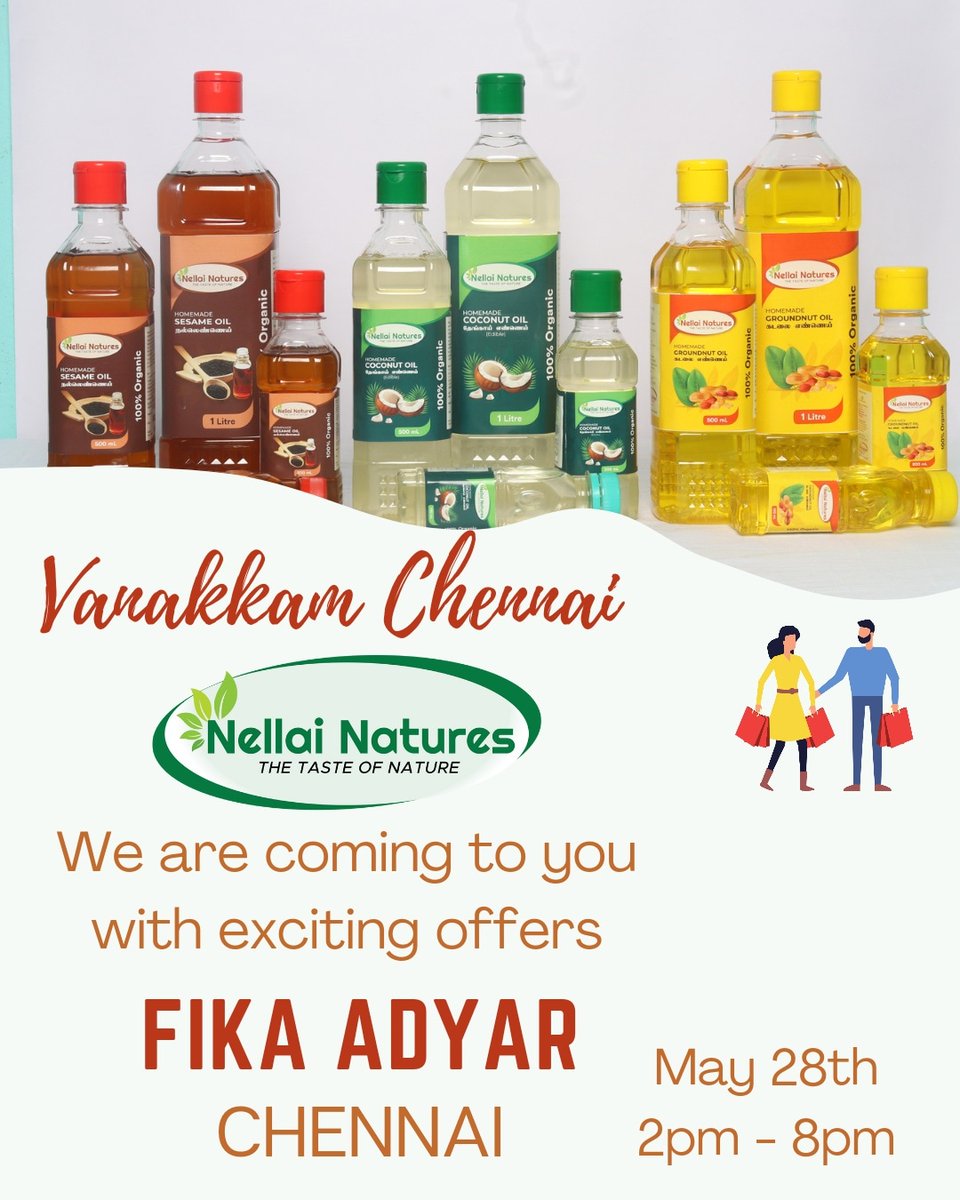 nellainatures's tweet photo. Vanakkam Chennai, We coming to you with exciting offers may 28th, 2pm - 8pm, FIKA Adyar, Chennai.

#nellainatures #Chennai #fikachennai #adyar https://t.co/XYtCxb4Dji