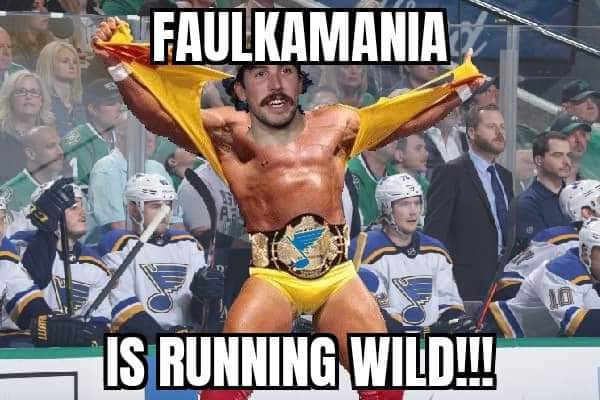 #Faulkamania running wild 🚨
#WeAllBleedBlue #STLvsCOL #StanleyCup