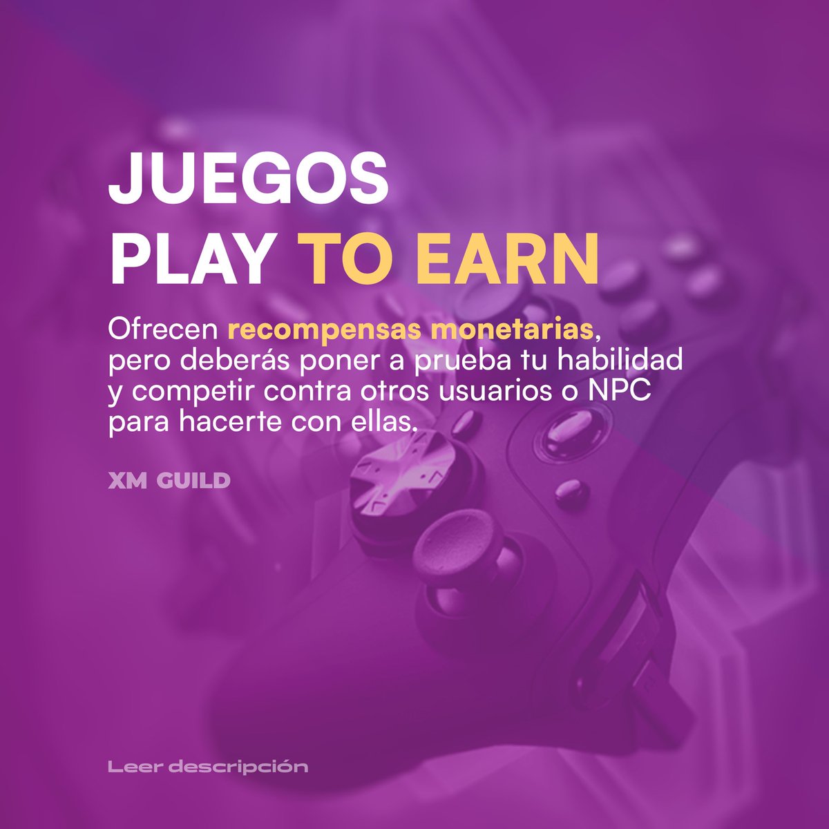 XMGuild's tweet photo. ¡Feliz inicio de fin de semana!👏🏻

En esta ocasión, en nuestra página de facebook tratamos la base de nuestra comunidad como XM Guild, hoy hablamos acerca de los videojuegos Play to Earn. 

Encontrarás la información en el siguiente enlace:

https://t.co/lrvHjjQ4Zn https://t.co/m0OEKeUQL0