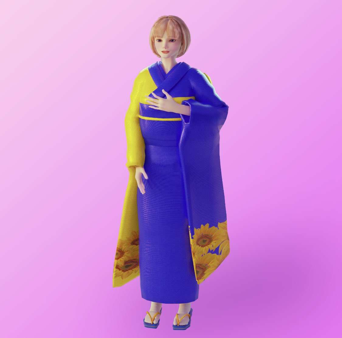 Ateamaster83's tweet photo. I'll #AirDrop a this kimono portrait and a #Decentraland wearable to Follower. If you wish, please leave a comment.
#NoWarInUkraine #NFT https://t.co/RI4VaQbGgv