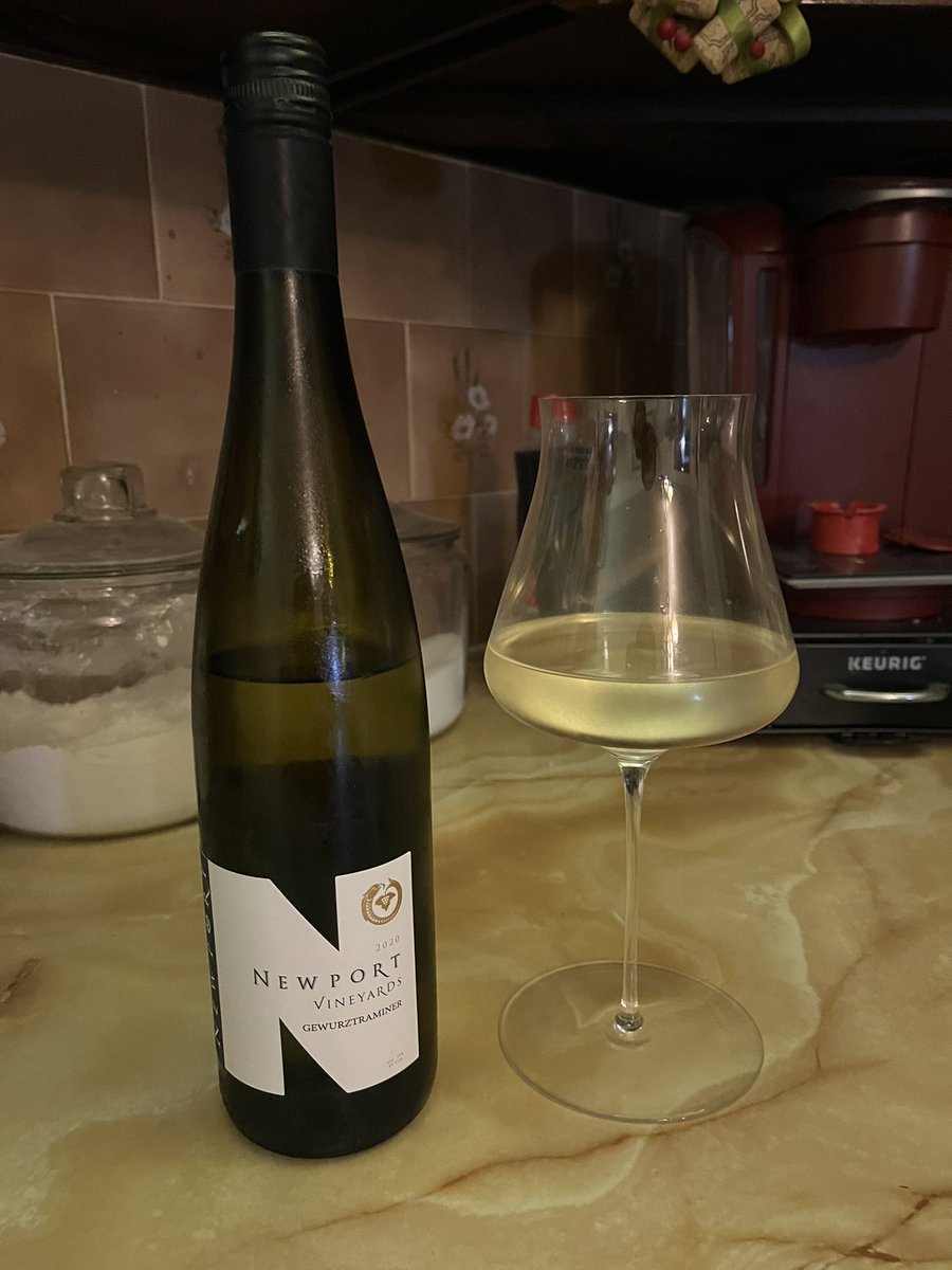 Tonight’s sip is from <a href="/NewportVines/">Newport Vineyards</a> #gewurztraminer is so unique and interesting! You definitely can pick out the honey and honeysuckle in it! #wino This is my favorite vineyard! #rhodeisland