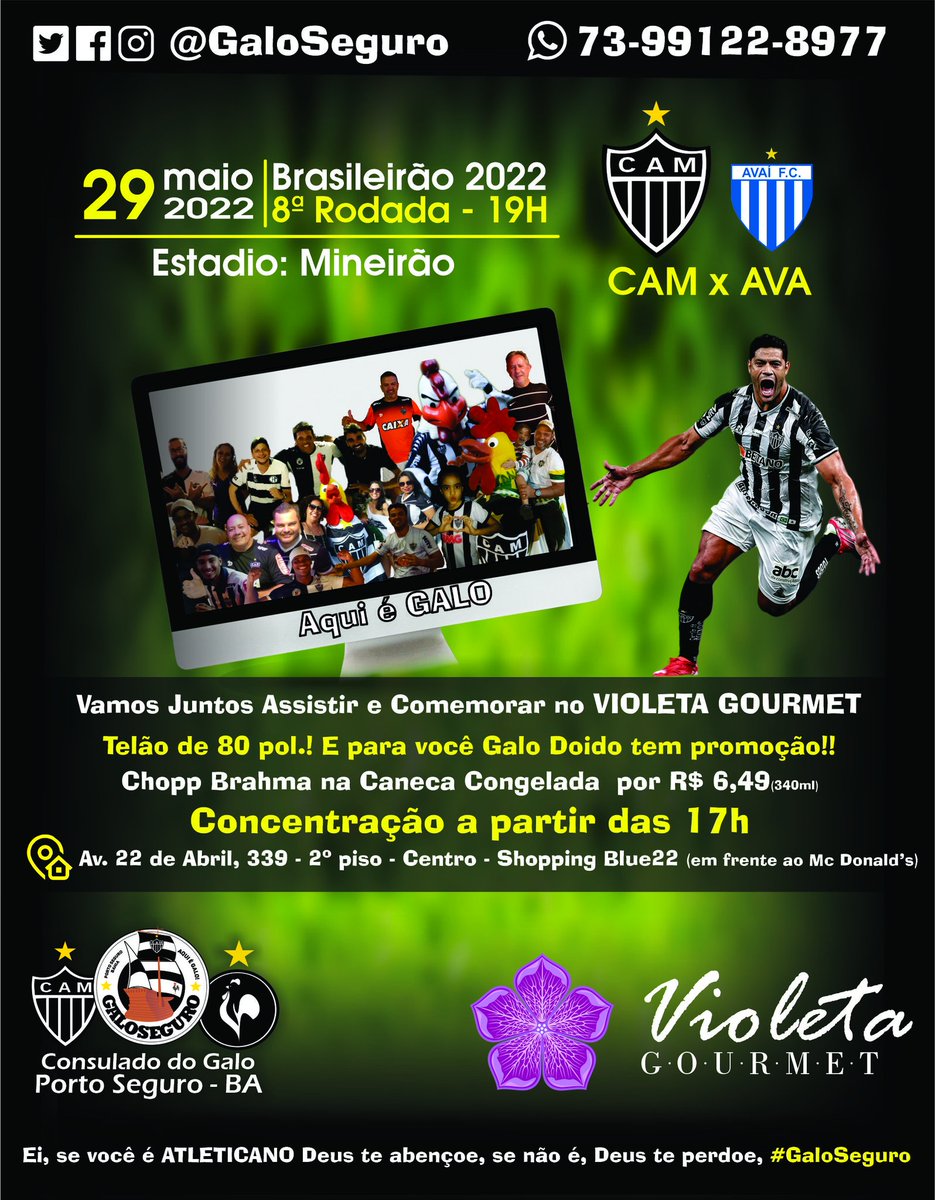 GaloSeguro's tweet photo. #ConsuladosDoGalo
#GaloSeguro 
#TodosUmSoGalo 
#HonramosONomeDeMinas https://t.co/KafyjLvGV1