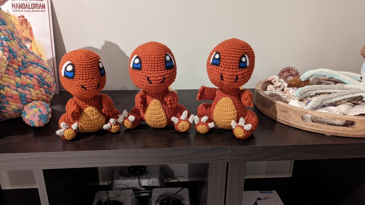 heart_nerd's tweet photo. Well....that's enough Charmanders.   For now.  #crochet #crafts #amigurumi #Pokemon #anxietyrelief #1upcrochet https://t.co/dE5Gv9cGHN