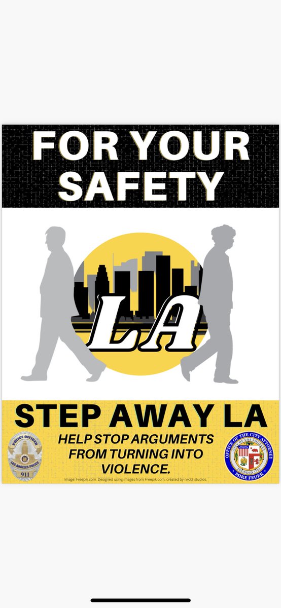 Central Area is launching our “Step Away” campaign to avoid violent street confrontations. Help stop arguments from turning into violence. <a href="/LAPDCaptMorales/">LAPD CMDR E. MORALES</a> <a href="/lapdmikeoreb/">Michael A. Oreb</a>
