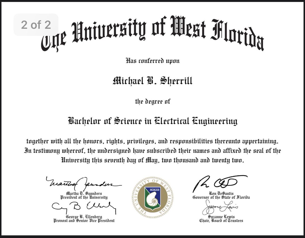 ssherrill5's tweet photo. Official 👨🎓 #uwf #collegeofscienceandengineering https://t.co/vtl7qf1P6n