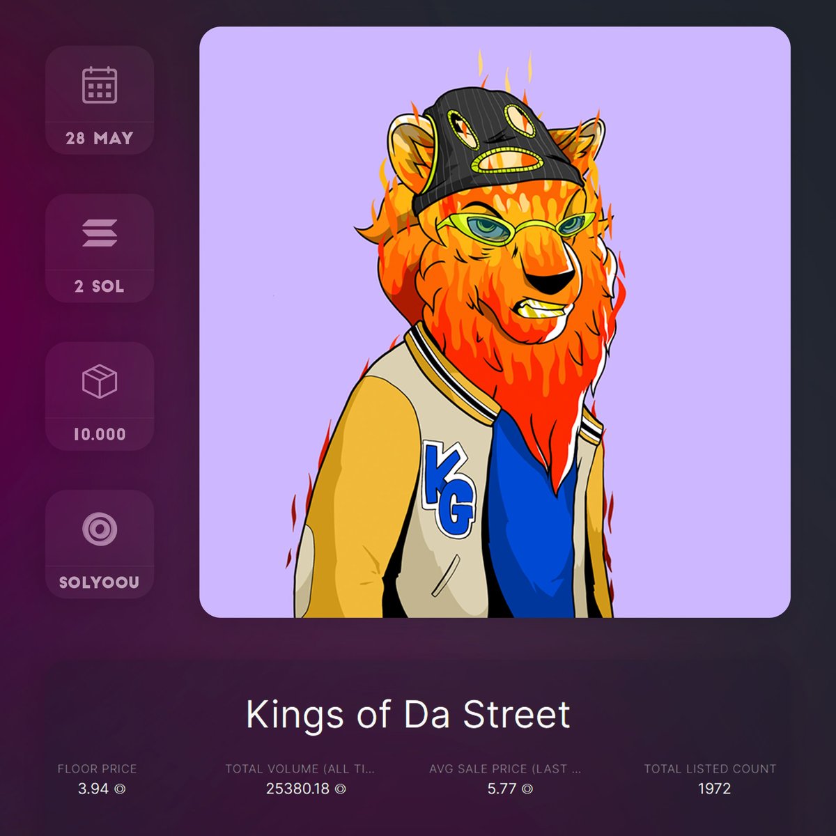 SOLYOOU's tweet photo. #SOLYOU REMINDER ⏰
@kingsofdastreet
Floor price 👀
#solananft #SolanaNFT #NFT #NFTCommunity #nftart #NFTdrop #SOL #Solana #nftcollectors #NFTProjects $sol #nftarti̇sts #nftart https://t.co/m6x3KnS2dz