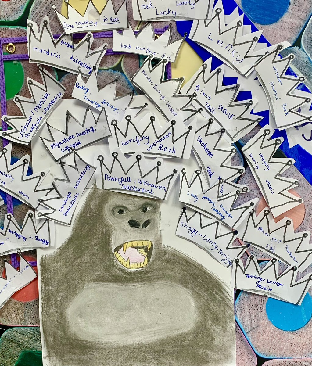 CharlesPrimary5's tweet photo. The children are enjoying reading King Kong by the @authorAnthonyBrowne. They have been making predictions this week and describing what King Kong might look like. #StChEnglish #Reading #Writing #Fun https://t.co/VCUdLVAzD5