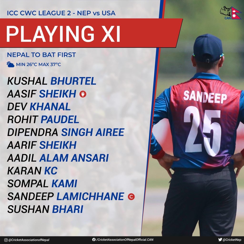 Nepal vs USA #CricketTwitter #nepal