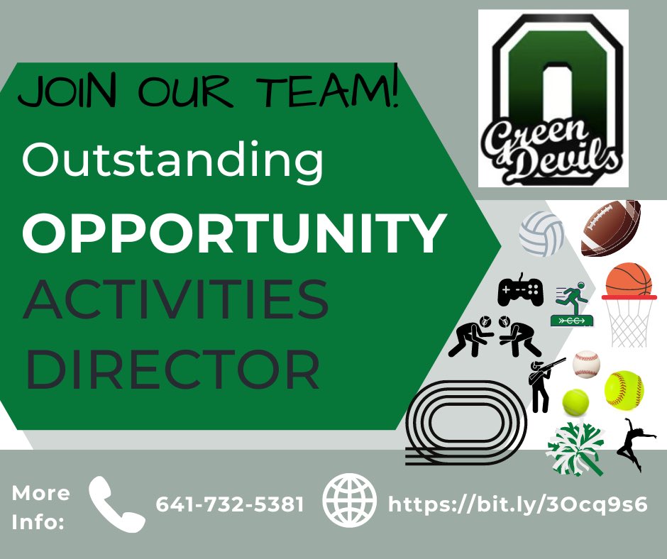 Come join our amazing team!!! Outstanding facilities and top notch coaches and athletes! <a href="/OsageAthletics/">Osage Athletics</a> <a href="/OsageCSD/">Osage CSD</a> <a href="/IHSAA/">IHSAA</a> #osagegreendevils #ourfutureisgreen