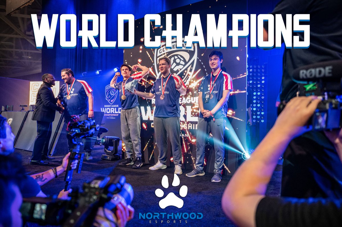 Last weekend your Northwood Timberwolves became the first ever Collegiate Rocket League World Champions! 🏆

Northwood defeated Salford University (England), St Clair College (Canada), UNLV (USA), ValleyField College (Canada) and Stockton University (USA) 

#BackThePack 🐺🇺🇸