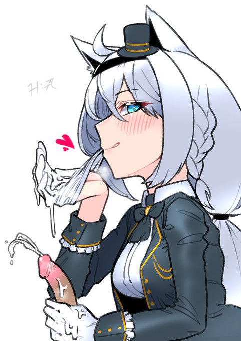 これは友人のリクエストで描いた汚れた手袋を口で外すエッチなsrkmfbk…🧐 