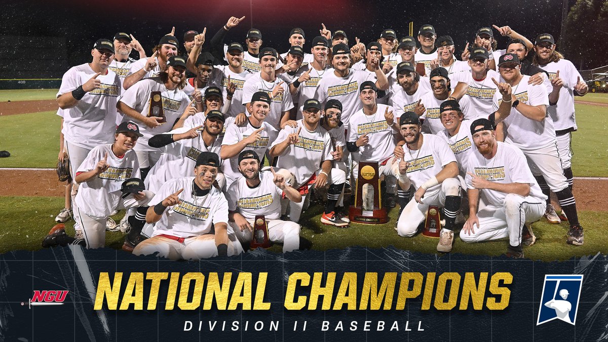 𝐇𝐈𝐒𝐓𝐎𝐑𝐘 𝐌𝐀𝐃𝐄🏆 For the first time in program history, @NGU_Baseball takes home the #D2BSB national championship! #RollSaders