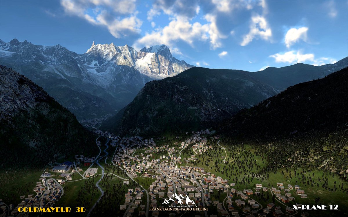XPlaneOfficial's tweet image. Frank Dainese's scenery has always held the uncanny ability to bottle the feeling of flying through idyllic alpine terrain. His new work for X-Plane 12 is no different! 👏
