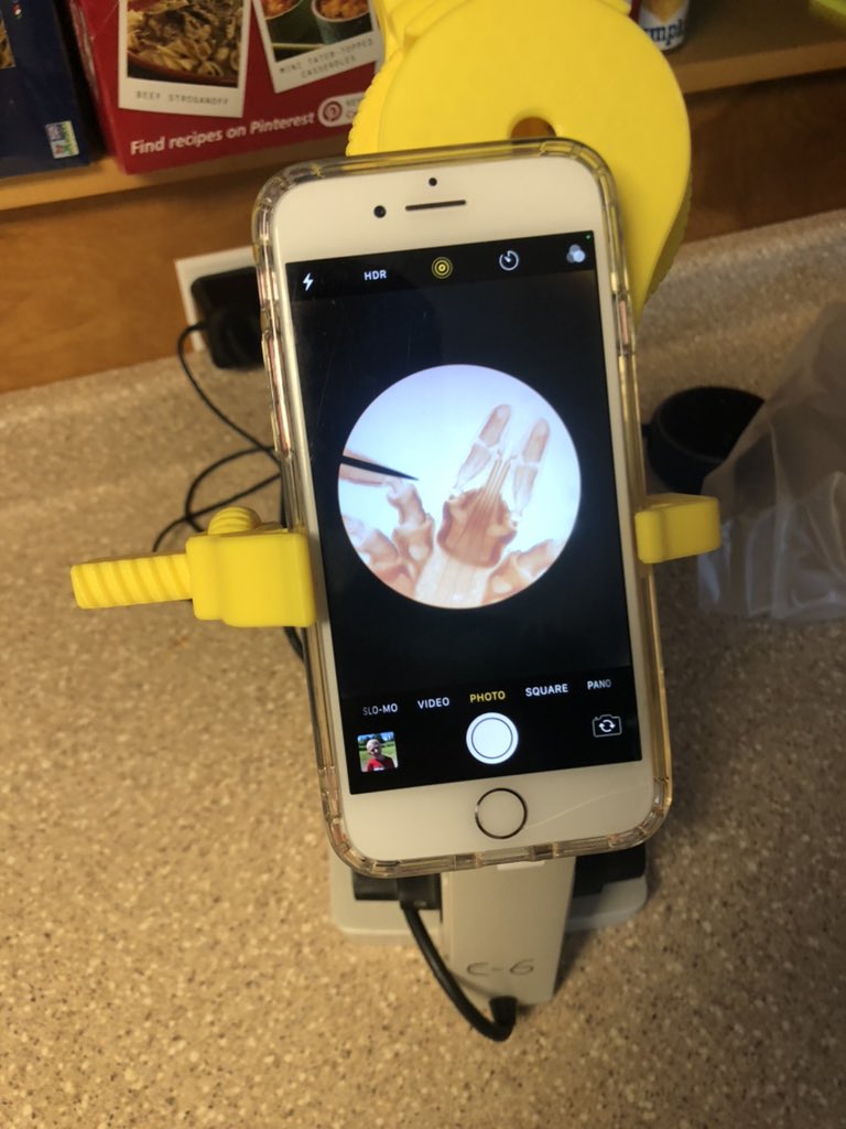 KirbyScience202's tweet photo. This 3-D print job was fun to make…makes taking photos of what students are looking at under a microscope much easier than by hand!!! #aroostookctoy #kirbyscience111 https://t.co/uMkoPs2XLL