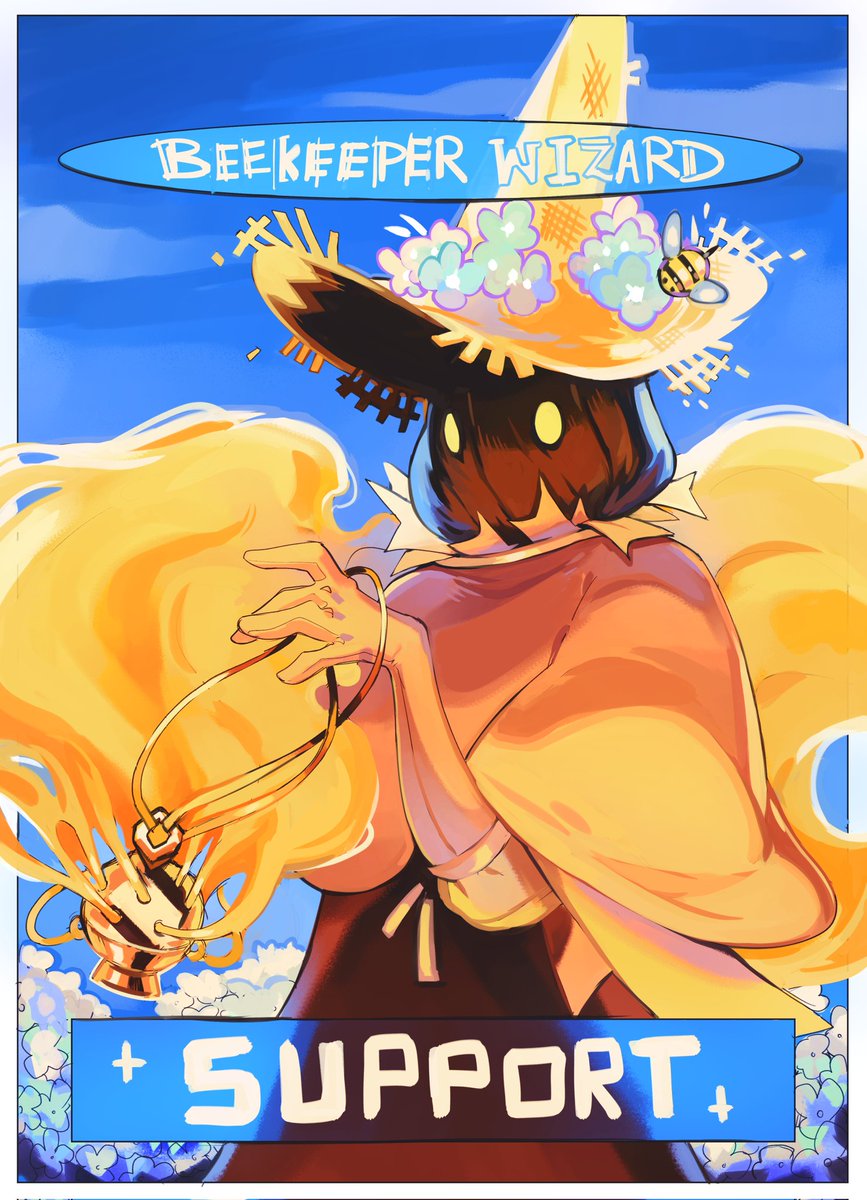 Beekeeper Wizard! 🐝 They are <a href="/rukadev/">ziruka | one thousand moths in a bloodborne coat</a> 's oc :]