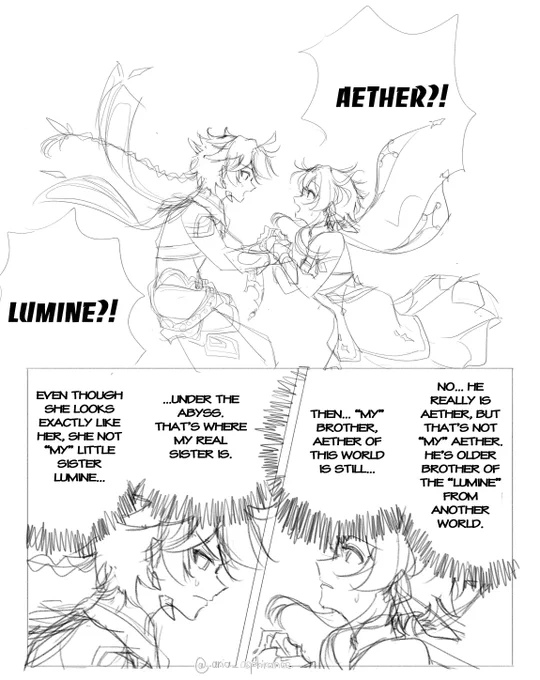 #genshinimpact aether and lumine from the other world
.
oh no im lazy 