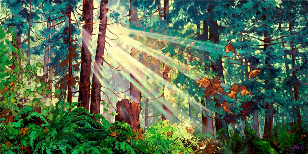 dominikjm's tweet photo. I often return to one of my favorite subjects, a forest interior.
From technical paint of view of landscape painting it is a very challenging subject to paint.
#forest #pleinairpainting #pleinairpainter #alpinepainting  #outdoorpainter  #goodtimesoutside #landscapepainting https://t.co/WLpd4ry2Z1