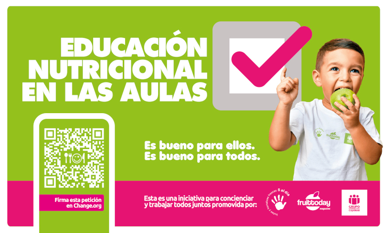 La educación nutricional es #buenaparatodos💚
Nos unimos a la petición de <a href="/5aldiaspain/">5 al día</a> <a href="/fruittoday/">Revista Fruit Today</a> y <a href="/ADNAgroFood/">Cajamar ADNAgroFood</a> para implantar una asignatura obligatoria de alimentación saludable y sostenible.

 #STOPobesidad 

¡Súmate! 👉5aldia.org/esbuenoparatod…