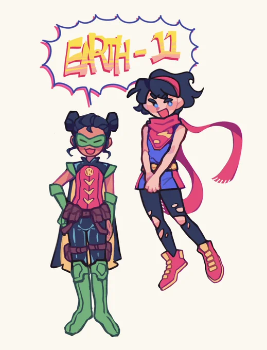 Robin and supergirl 