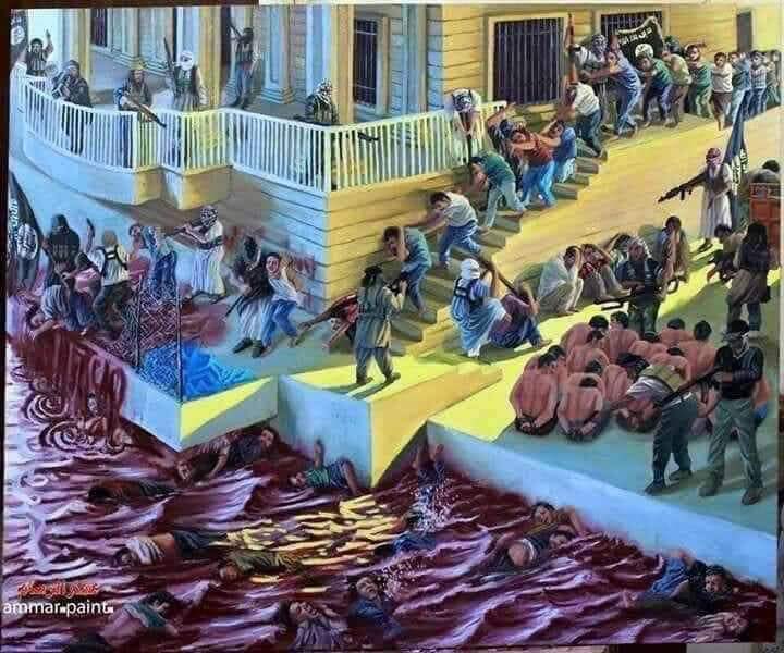 إنه ليس يوماً عابراً ،إنه يوم الحزن ،يوم التضحيات بلا قيد أو شرط ،يوم أسفر فيه الشيطان عن قباحة روحه فنفخ في وجوه زبانيته فسوَّلت لهم أنفسهم طعن العراق في قلبه .
#سبايكر يا جرح الإنسانية ، إكراماً لذكراكم العطرة لن ننسى هذه الجريمة .
#العراق #زينب_الغانم