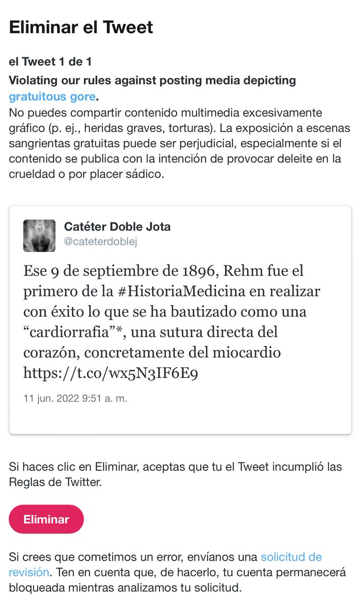 cateterdoblej2's tweet photo. Si no eliminaba el tuit no desbloqueban...
He reclamado porque me parece muy fuerte...
¿Por qué la gente y @TwitterEspana hacen esto?
No se si me devolverán la cuenta y cuándo

Gracias y perdón https://t.co/GV0oF1uK0o