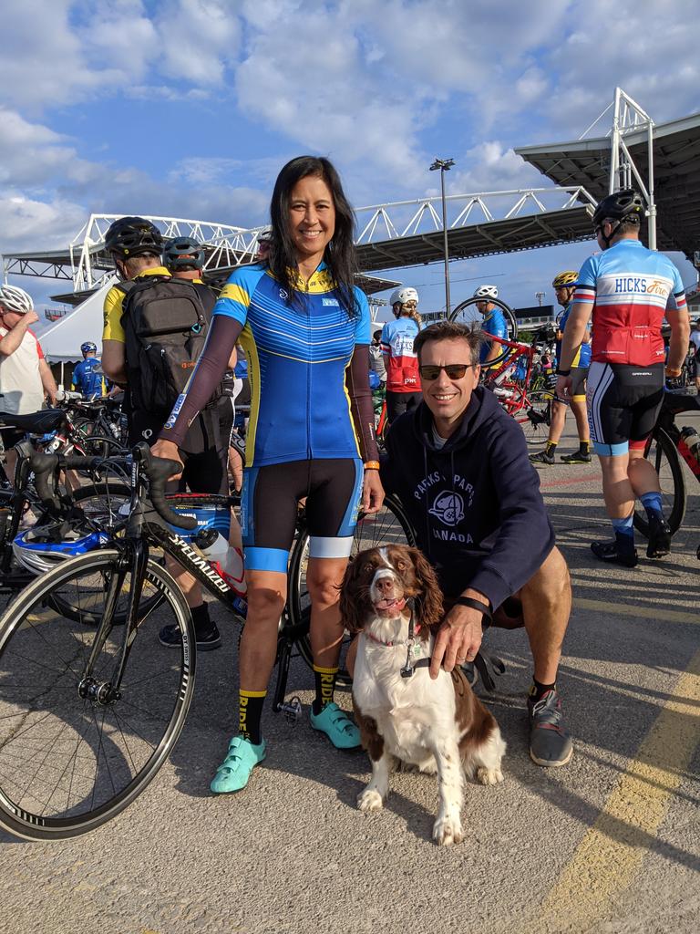 CarminaMurray's tweet photo. Ready to go!! Starting ceremonies about to begin. @theride2conquer #theride2conquer My 11th Ride! https://t.co/TlY7zsBmI4