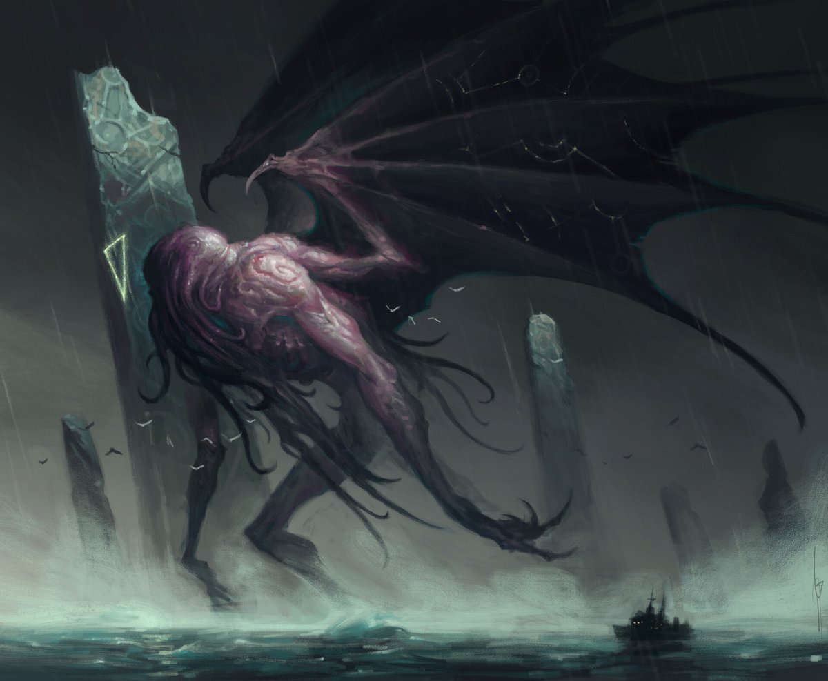 CthulhuOfficiel's tweet photo. My walk is non-euclidean, my walk is madness.

🐙Eldritch art by cultist Diana Franco💀 https://t.co/ItOTQalZ5W