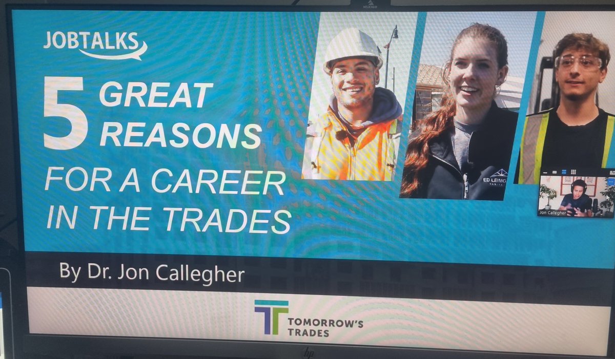 Thank you <a href="/joncallegher/">Jon Callegher</a> from <a href="/JobTalksCanada/">Job Talks</a> for presenting your research based analysis of the benefits of a career in the skilled trades, giving participants an extra layer of confidence in their decision to pursue a construction sector apprenticeship as a #firstchoicepathway