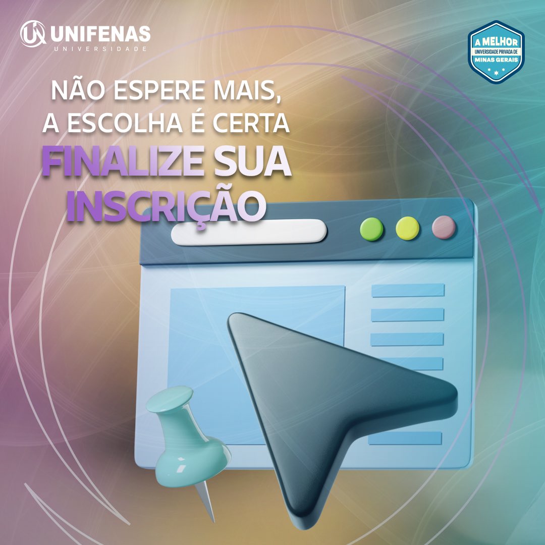 Não espere mais, a escolha é certa. Finalize sua inscrição!

Você quer realizar grandes sonhos? 
Vai ficar de fora? 

Finalize sua inscrição e comece a estudar ainda em 2022.

🌐 vestibular.unifenas.br
.
.
.
#vestibular #enem #estudos #vestibulando #faculdade #estudar #reda