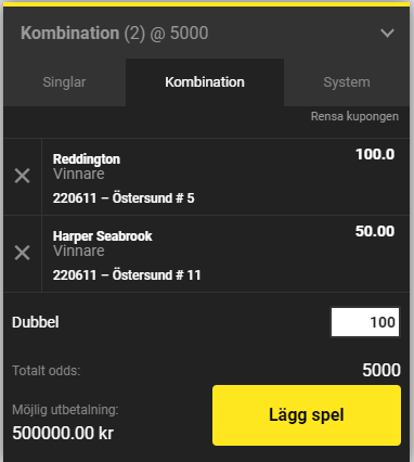 DevPlebb's tweet photo. @FermPer @larren81 Du får dubbelt så högt odds på unibet, kan vara värt att lira samma där om du inte är limiterad :) https://t.co/OV19Ofmnxq