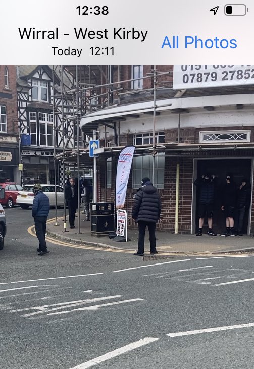 icaramac's tweet photo. @MerPolCC @MGreenwoodWW youths in full face masks in West Kirby centre, lunchtime Saturday. Attacking cars and threatening the public. Where are the patrols? #lawless #notgoodenough https://t.co/SM32f8RVR7