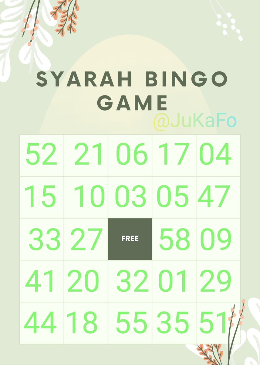 Bingo done (I guess 😅)

#giveawaysyarah_1006 
#giveawaysyarah