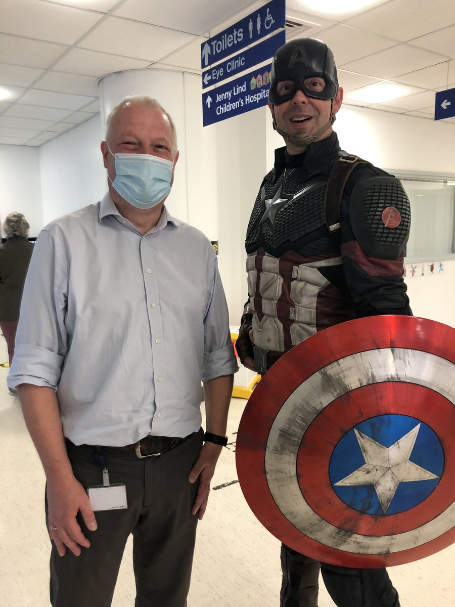 It’s our hospital fete today. We’re open until 3. I’m very excited to have already met Captain America (it’s amazing what our staff do in their spare time!). We also have a dancing poo!