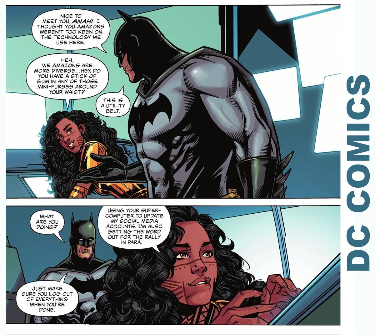 ThePencilPimp's tweet photo. #ComicsgateRemix
#Comicsgate rewrites a #DCcomics page.
Which one takes the characters, craft, and medium more seriously?
Which one is more impactful. More meaningful.
Which one is a cutesy-pie, nothing matters, out of character nonsense. https://t.co/b4I7bBPNCn