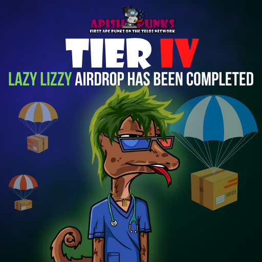 ApishPunks's tweet photo. @ApishPunks team would like to announce that airdrop for Tier 4 has now been completed , please check your wallets and enjoy your brand new Lazy Lizzies.

#TelosEvm #BuiltOntelos #MissionNFT $APISH $TLOS https://t.co/QNHswAeJXy